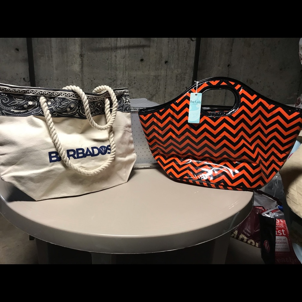 Cooler tote and Barbados bag